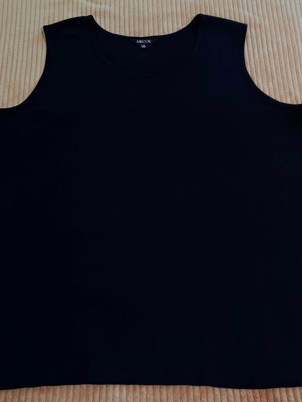 Misook Black Sleeveless Knit Scoop Neck Shell Top 2X Career Layering